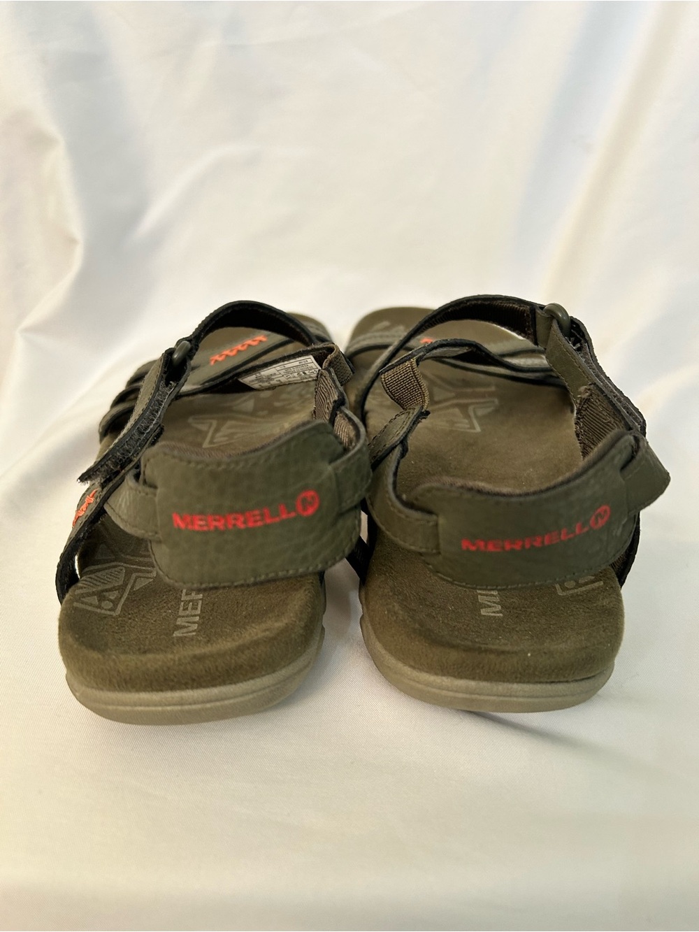 Merrell Olive Green Outdoor Sport Sandals with Orange Accents - Picture 7 of 9